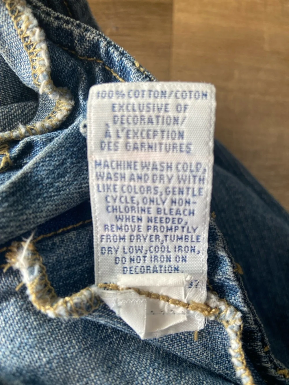 Vintage Girls' Denim Ruffle Hem Dress